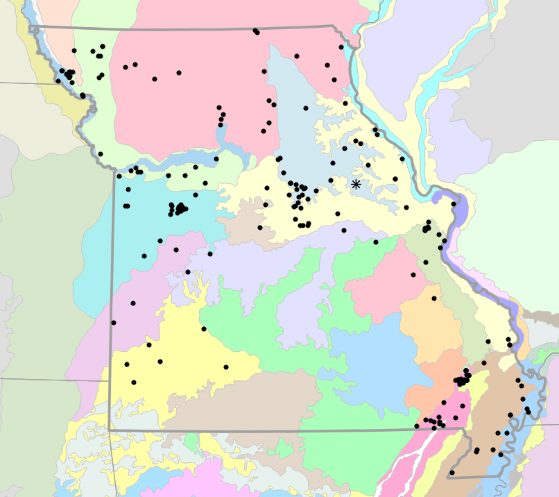 Level IV Ecoregions map for Ambystoma texanum (Small-mouthed Salamander)
