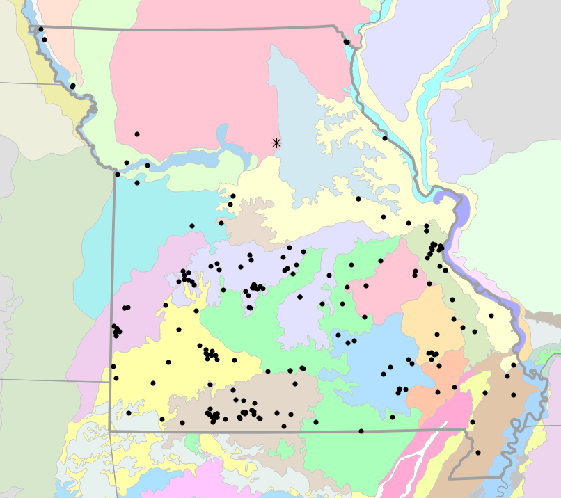 Level IV Ecoregions map for Aspidoscelis sexlineatus (Prairie Racerunner)