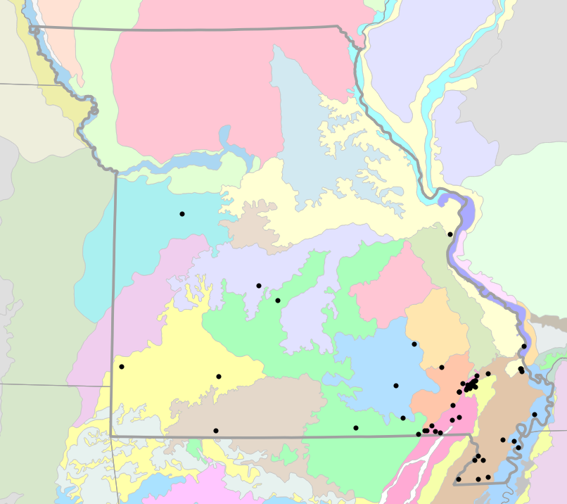 Level IV Ecoregions map for Dryophytes cinereus (Green Treefrog)