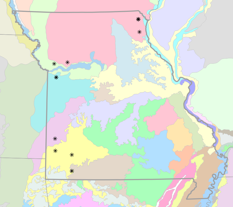 Level IV Ecoregions map for Kinosternon flavescens (Yellow Mud Turtle)