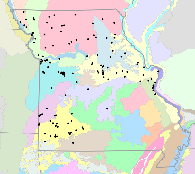 Level IV Ecoregions map for Pseudacris maculata (Boreal Chorus Frog)