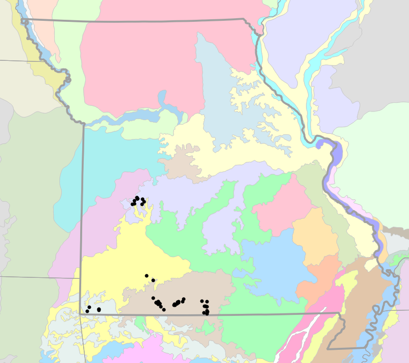 Level IV Ecoregions map for Sonora episcopa (Great Plains Groundsnake)
