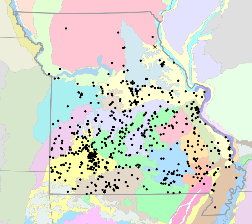 Level IV Ecoregions map for Terrapene triunguis (Three-toed Box Turtle)