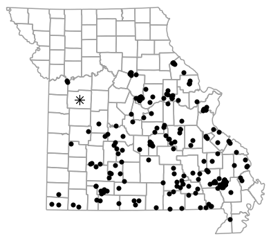 Locality map for Ambystoma maculatum (Spotted Salamander)