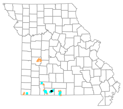 Historical locality map for Sonora episcopa (Great Plains Groundsnake)