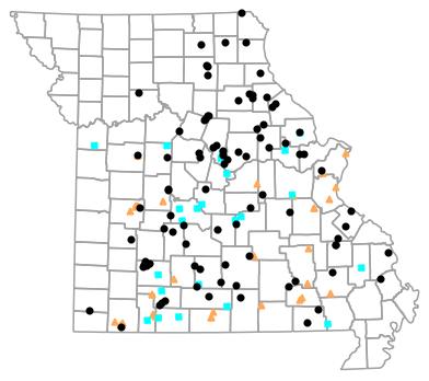 Historical locality map for Storeria occipitomaculata (Red-bellied Snake)