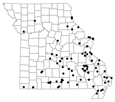 Map of records for Illinois Natural History Survey (1940 - 2005)